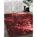 Machine Washable Transitional Maroon Red Rug in a Family Room, wshpat113rd