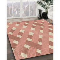 Patterned Orange Rug, pat1130brn