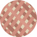 Square Patterned Orange Rug, pat1130brn