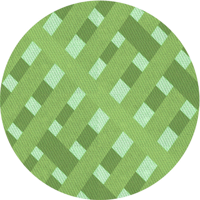 Square Patterned Green Rug, pat1130grn
