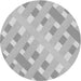 Square Patterned Gunmetal Gray Rug, pat1130gry