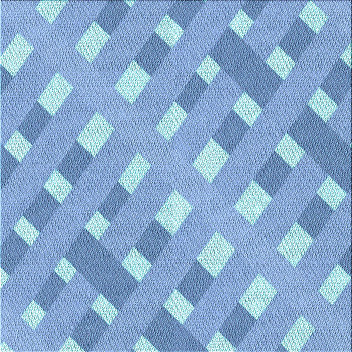 Round Machine Washable Transitional Sky Blue Rug, wshpat1130lblu