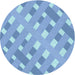 Square Patterned Sky Blue Rug, pat1130lblu