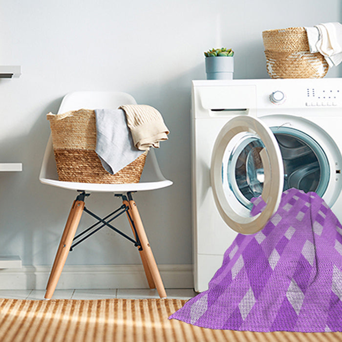 Machine Washable Transitional Violet Purple Rug in a Washing Machine, wshpat1130pur