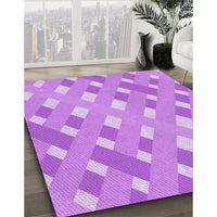 Patterned Violet Purple Rug, pat1130pur