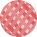 Square Machine Washable Transitional Light Coral Pink Rug in a Living Room, wshpat1130rd