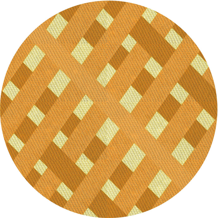 Square Patterned Neon Orange Rug, pat1130yw
