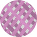 Sideview of Patterned Magenta Pink Novelty Rug, pat1130