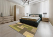 Patterned Oak Brown Rug in a Bedroom, pat1131brn