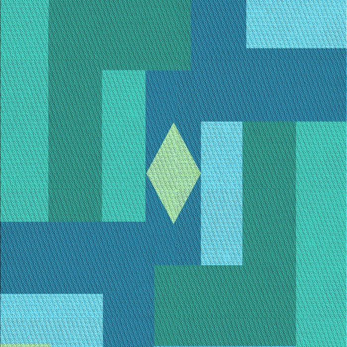 Machine Washable Transitional Bright Turquoise Blue Rug, wshpat1131lblu