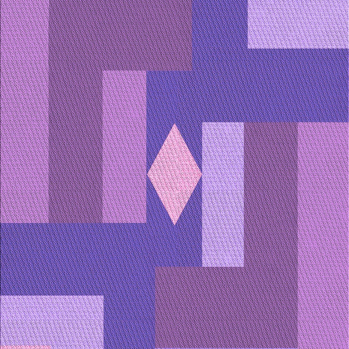 Machine Washable Transitional Purple Rug, wshpat1131pur