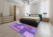 Patterned Purple Rug in a Bedroom, pat1131pur