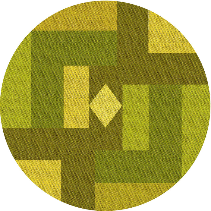 Square Machine Washable Transitional Dark Yellow Green Rug in a Living Room, wshpat1131yw