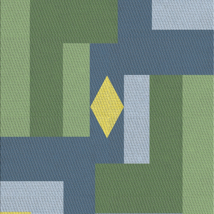 Machine Washable Transitional Green Rug, wshpat1131