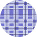 Square Machine Washable Transitional Periwinkle Purple Rug in a Living Room, wshpat1132blu