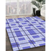 Machine Washable Transitional Periwinkle Purple Rug in a Family Room, wshpat1132blu