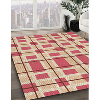 Patterned Red Rug, pat1132brn