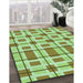 Patterned Pastel Green Rug in Family Room, pat1132grn