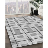 Patterned Gunmetal Gray Rug, pat1132gry