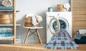 Machine Washable Transitional Blue Rug in a Washing Machine, wshpat1132lblu