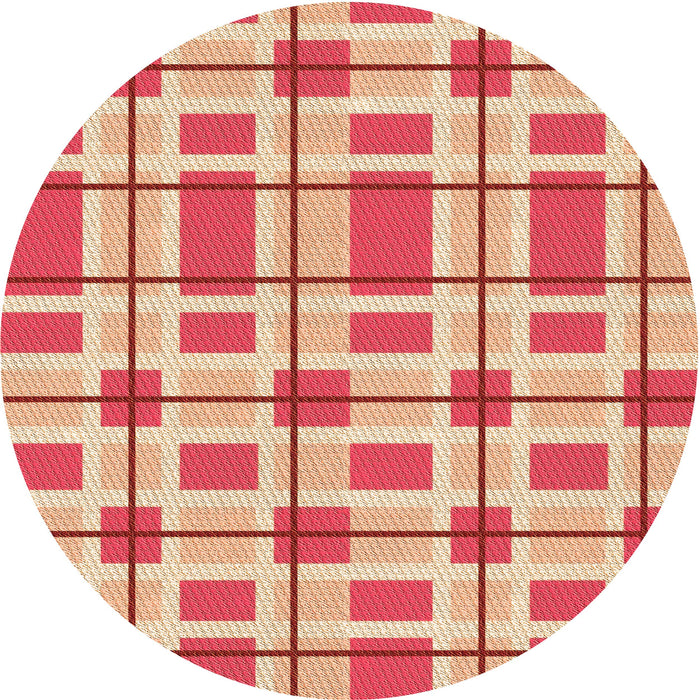Square Patterned Pastel Orange Rug, pat1132org
