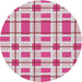 Sideview of Patterned Pink Novelty Rug, pat1132