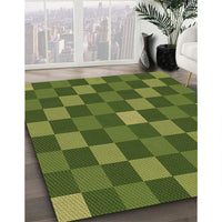 Patterned Green Rug, pat1133brn