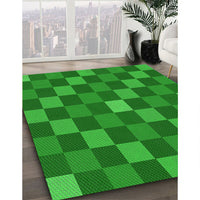 Patterned Green Rug, pat1133grn