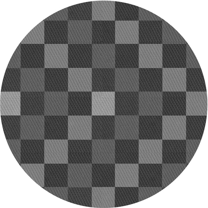 Square Patterned Platinum Gray Rug, pat1133gry