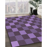 Patterned Plum Purple Rug, pat1133pur