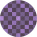 Square Patterned Plum Purple Rug, pat1133pur