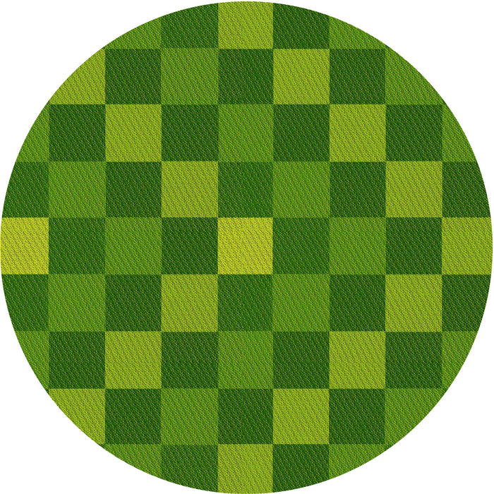 Square Patterned Green Rug, pat1133yw