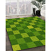 Patterned Green Rug in Family Room, pat1133yw