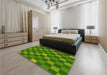 Patterned Green Rug in a Bedroom, pat1133yw