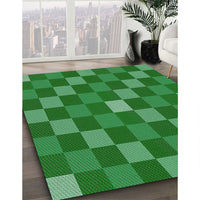 Patterned Lime Green Novelty Rug, pat1133