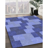 Patterned Sky Blue Rug, pat1134blu