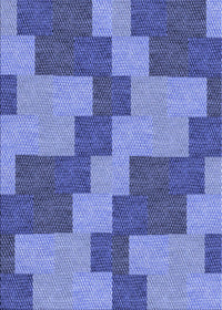 Machine Washable Transitional Sky Blue Rug, wshpat1134blu