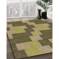 Patterned Metallic Gold Rug, pat1134brn