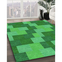 Patterned Green Rug, pat1134grn