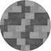 Square Machine Washable Transitional Dark Gray Rug in a Living Room, wshpat1134gry