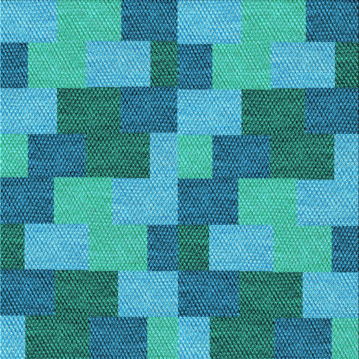 Round Patterned Dark Cyan Green Rug, pat1134lblu