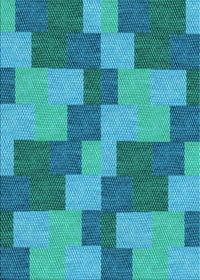 Machine Washable Transitional Dark Cyan Green Rug, wshpat1134lblu