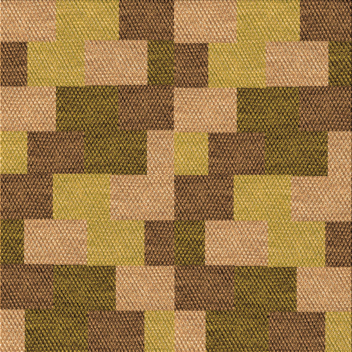 Round Patterned Saddle Brown Rug, pat1134org