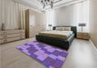 Patterned Amethyst Purple Rug in a Bedroom, pat1134pur