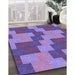 Patterned Amethyst Purple Rug in Family Room, pat1134pur