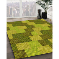 Patterned Oak Brown Rug, pat1134yw