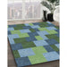 Machine Washable Transitional Blue Green Rug in a Family Room, wshpat1134