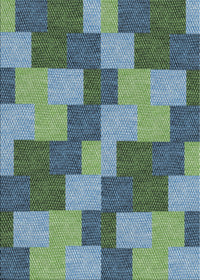 Machine Washable Transitional Blue Green Rug, wshpat1134