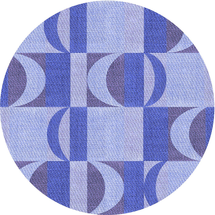 Square Machine Washable Transitional Jeans Blue Rug in a Living Room, wshpat1135blu