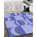 Patterned Jeans Blue Rug in Family Room, pat1135blu